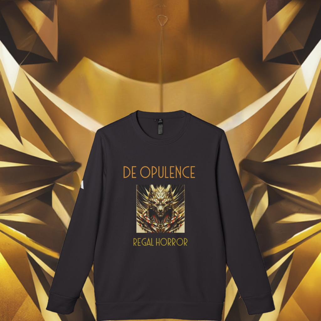 adidas Unisex Fleece Crewneck Sweatshirt De Opulence by Noir Wolf the style of grace